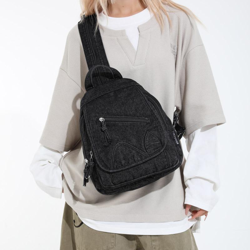 Dámský retro batoh s velkou kapacitou džínový batoh