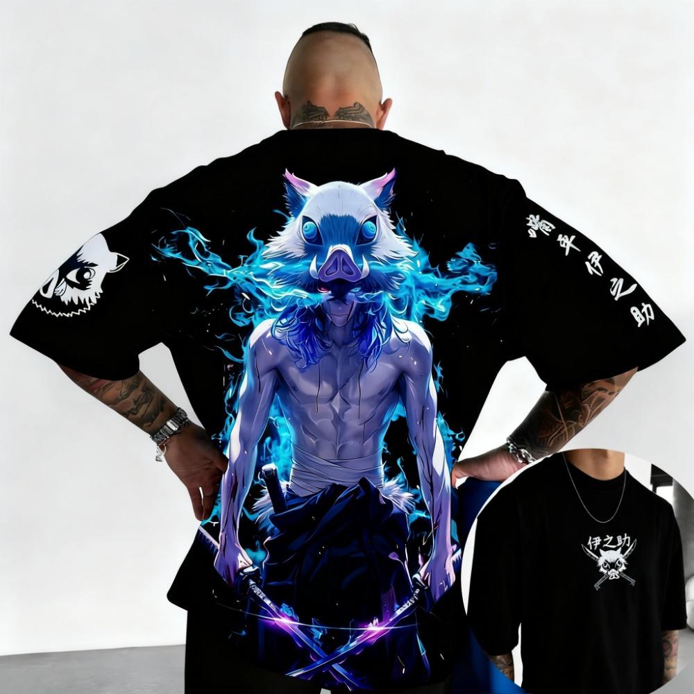 Killer anime printed short sleeved men's and women's loose sports T-shirt