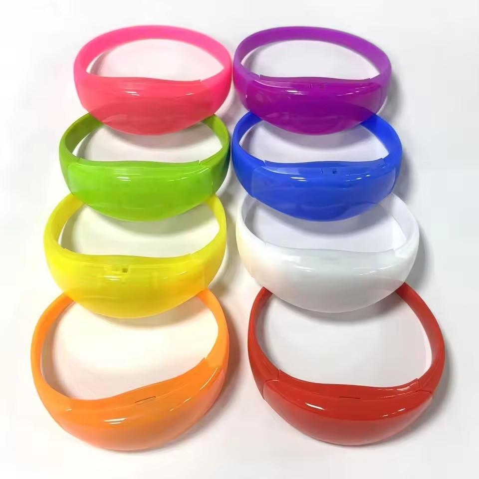 LED Light Up Bracelets - Music & Sound Activated Silicone Wristbands Neon Glow Bracelets for Weddings Concerts Party Supplies