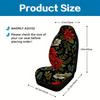2pcs, Stylish Christmas Floral Joy Pattern Car Seat Covers, Universal Fit For Front Seats Of Car, SUV, And Truck, Keeps Front Se
