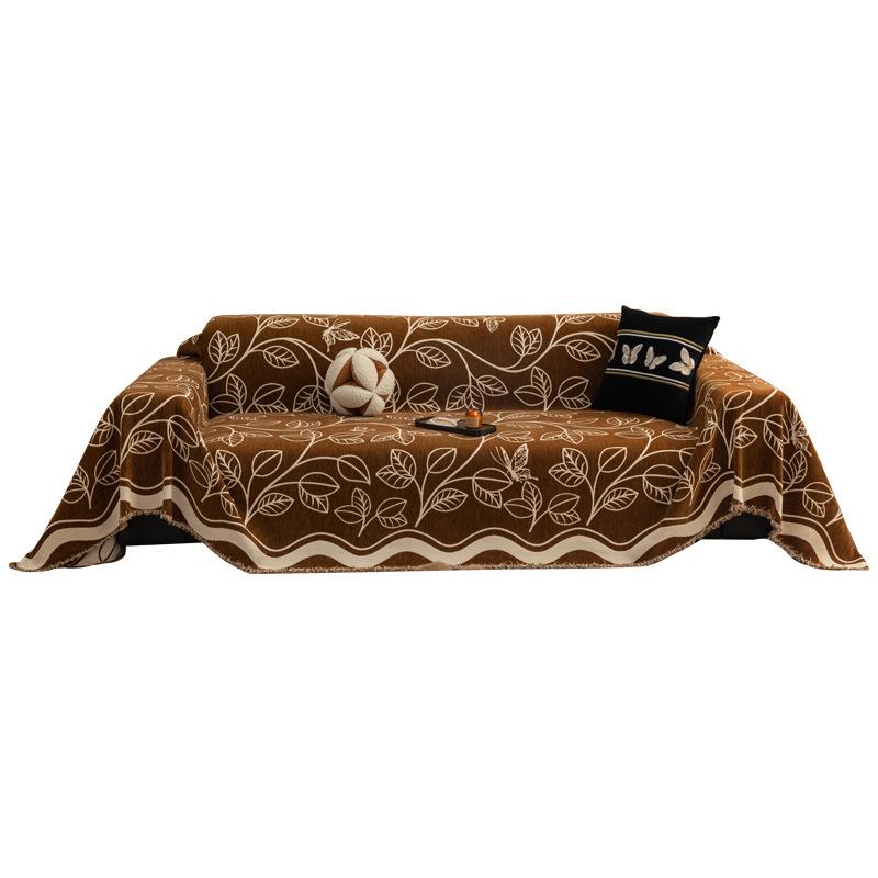 2025 new sofa cover cloth towel, universal in all seasons, light luxury and high-end sense, a whole non-slip and anti-cat scratch blanket