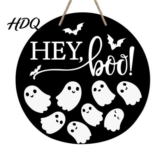 Rusztikus Kerti Faldekoráció Halloween Ajtótábla Verandára Aranyos Szellem Madárijesztő Törpe Függő Díszítő Kellékek 20cm gray