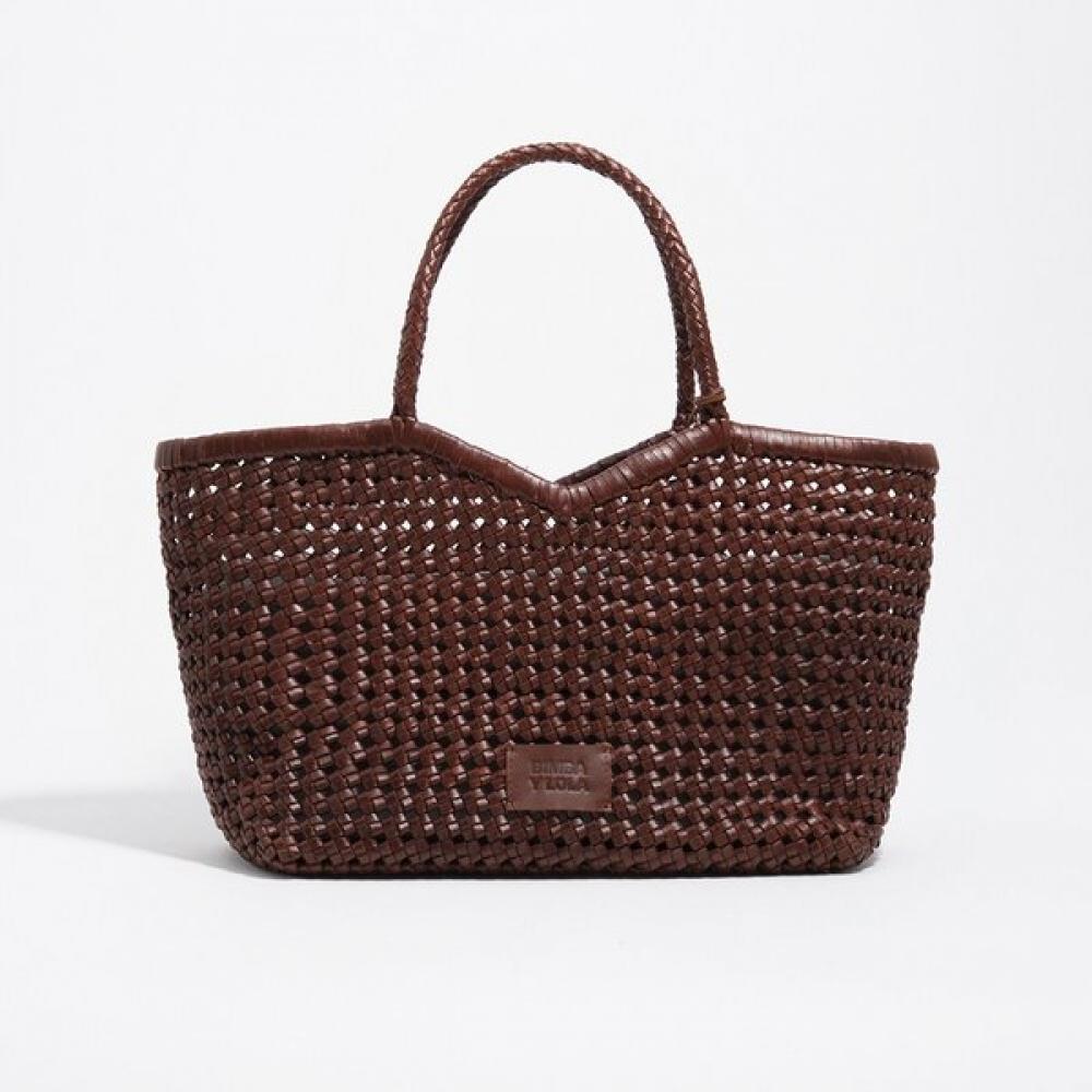 

Bimba Y Lola Leather Pleated Shopper Bag Large Brown B265aib024brf Brown/FREE