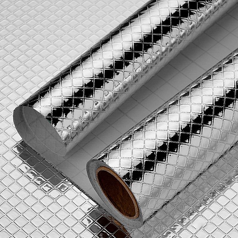 3m/5m/10m Kitchen Oil-proof Self Adhesive Stickers Anti-fouling High-temperature Aluminum Foil Gas Stove Cabinet Contact Wallpaper