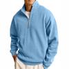 Nueva Sudadera Versátil para Hombre Moda Casual Media Cremallera Cuello Alto Manga Larga Sudaderas con Capucha