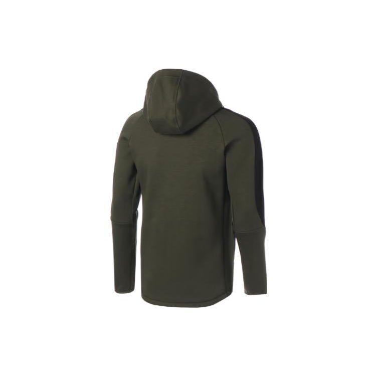 Puma Logo Print Zip-Up Hooded Jacket Men Outerwear Green 672386-70