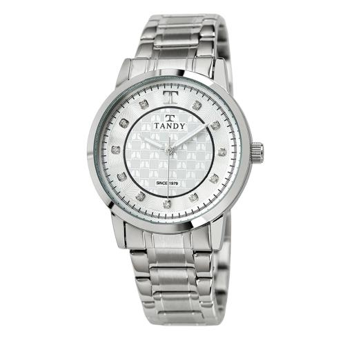 [TANDY] TANDY Signature Luxury Metal Silver Men s Watch T-3914 FREE