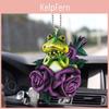 New Exciting Green Frog Car Charm Adorable Acrylic Keychain Home Decor Accessory