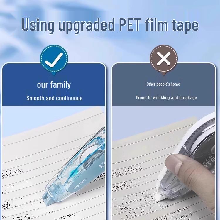 Deli Student Correction Tape with Replaceable Core - Large Capacity & Easy Press-to-Use