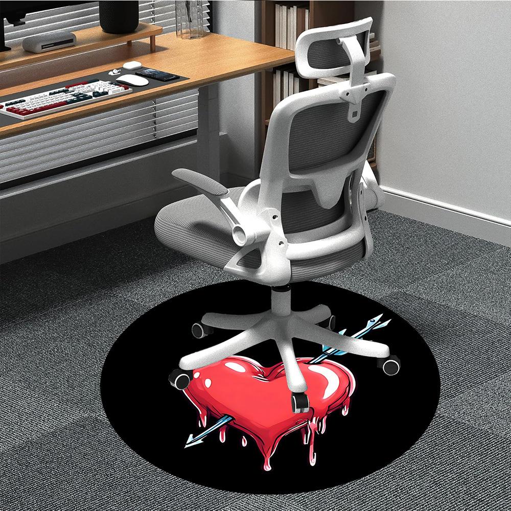 

1pc Heartbreak Chair Carpet for Office - Durable, Ideal for Chair Mats, Stylish & Functional Decorative Rug yy260130028 80cm by 80cm