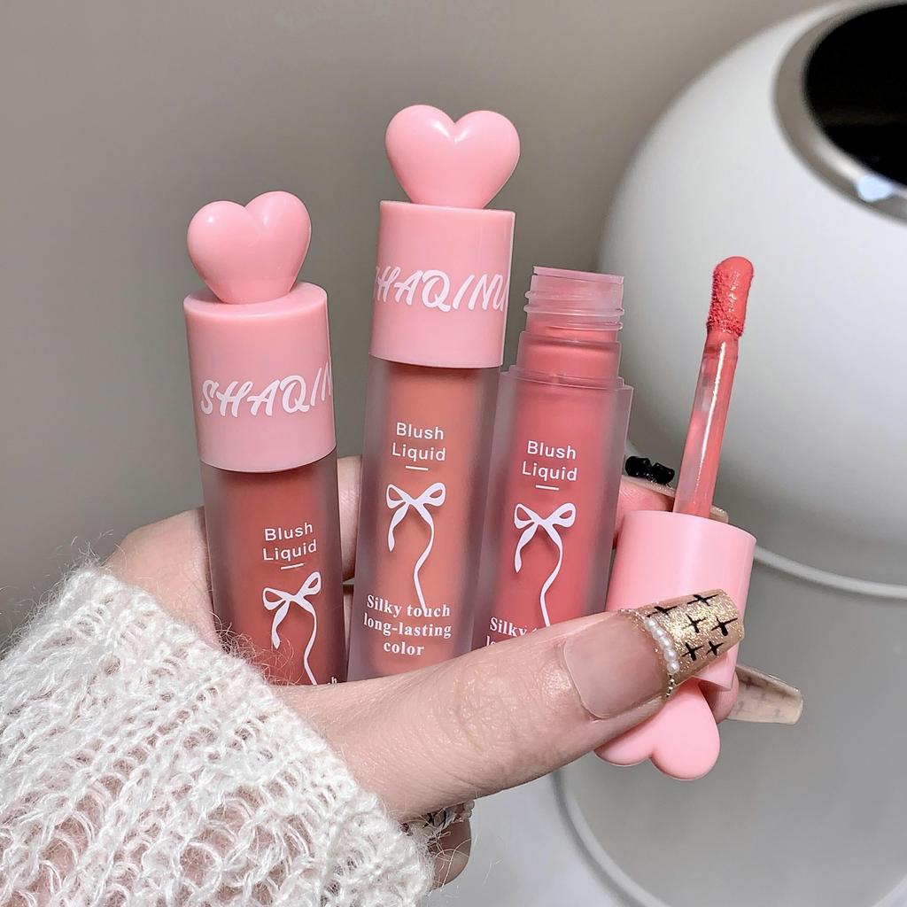 Liquid Blush SHAQINUO Natural Low Saturation Water Light Sponge Brush Head Multi-purpose Blush Liquid