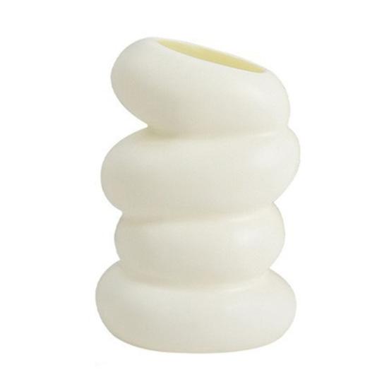 White Faux Ceramic Vase Minimalist Modern Small Flower Vase for Pampas Grass Decorative Vase for Home Office Table Decor Wedding Centerpiece Small белый