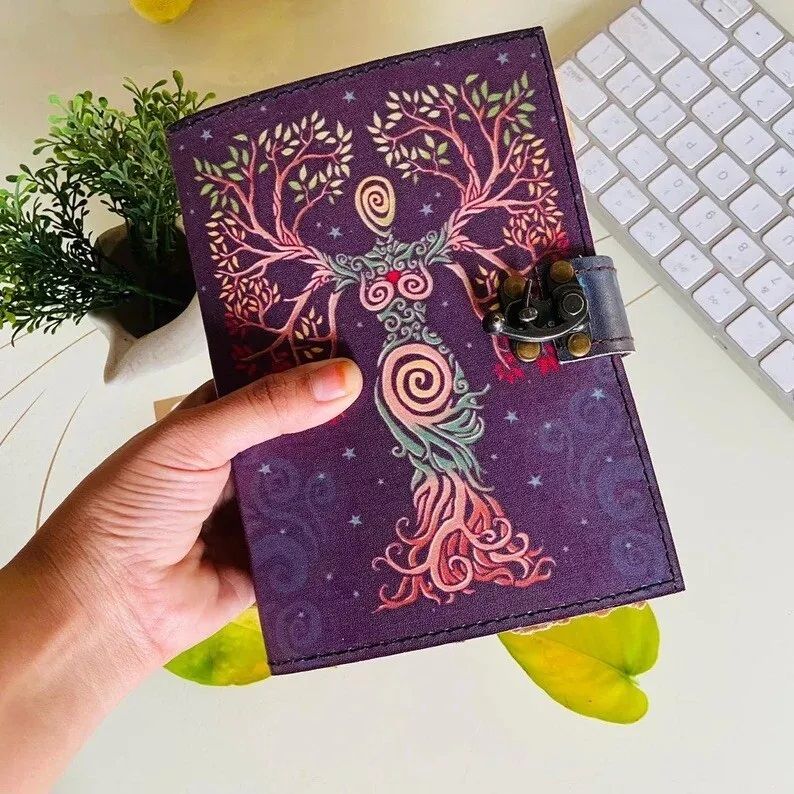 Tree Of Life Handmade Leather Journal Vintage Leather Journal With Deckle Paper