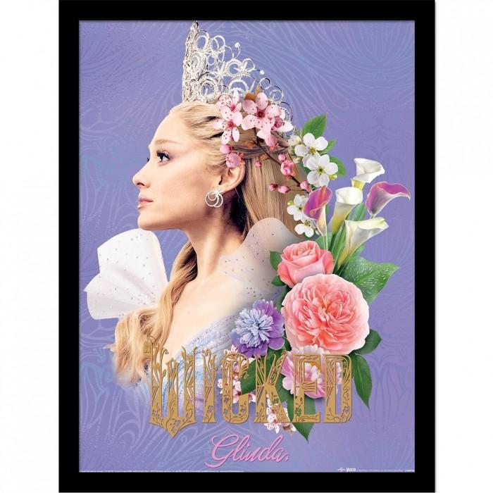 Wicked Glinda Flowers Framed Poster