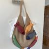 New Fish Cute Crochet Tote Bag Large Capacity Casual Woven Shoulder Bag Multicolor Handmade Knitted Bag