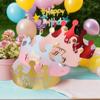25PCS Creative Happy Birthday Hat Crown Cap DIY Handmade Party Decor Photo Prop For Adult Kids Cake Ornament
