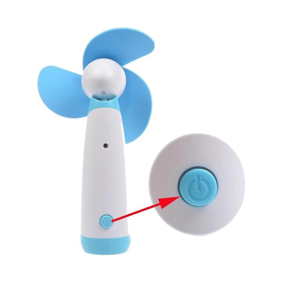 Mini Handheld Fan Personal Fan Battery Soft Foam Blade, Suitable for Home and Travel 2PC