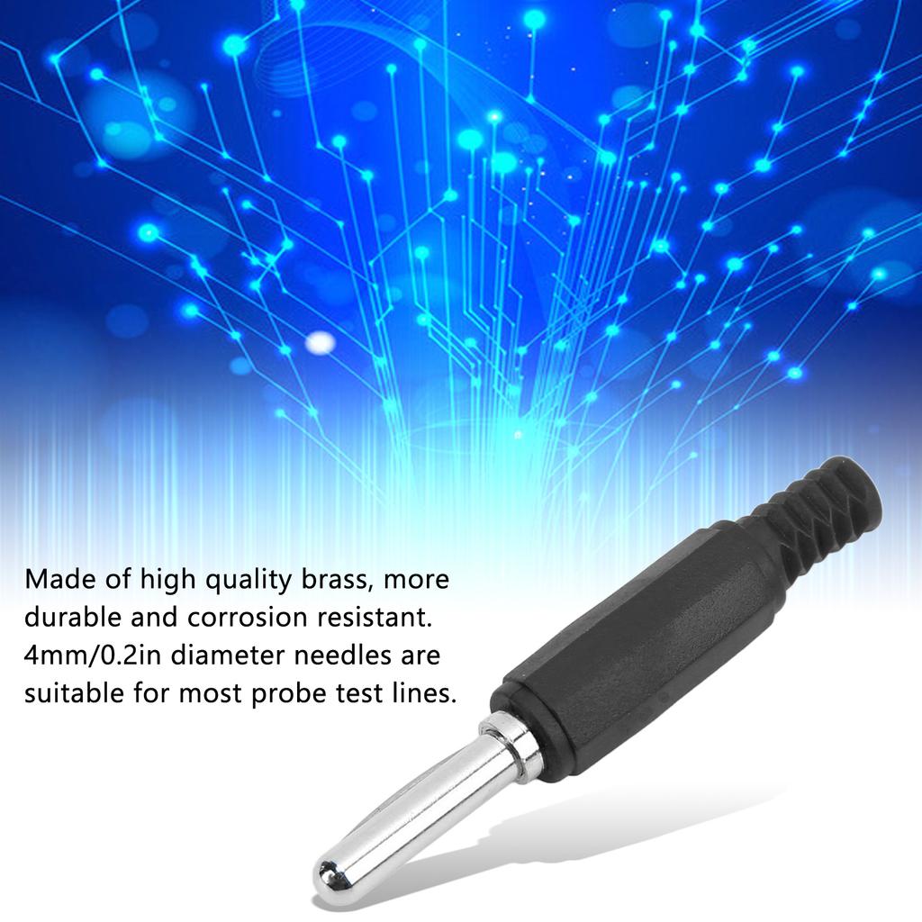 10pcs J.10023 4mm Banana Plug Professional Brass 4mm Male Banana Plug for Security Accessories