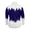Ladies Gradient Printed Collar Zipper Long Sleeve Winter Half Turtleneck Sweatshirt