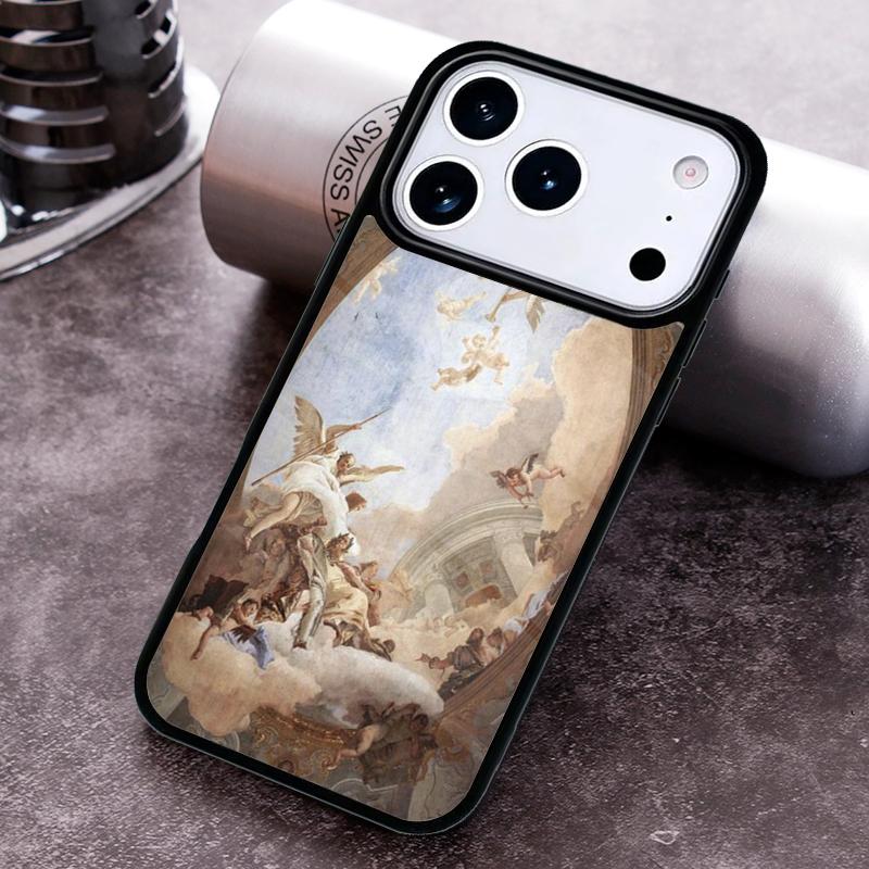 Vintage Baroque Painting Phone Case For iPhone 17,16e,15,14,13,12,11,Mini,Pro,MAX soft Silicone Cover