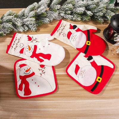 Christmas Snowman Table Mat & Microwave Glove Set