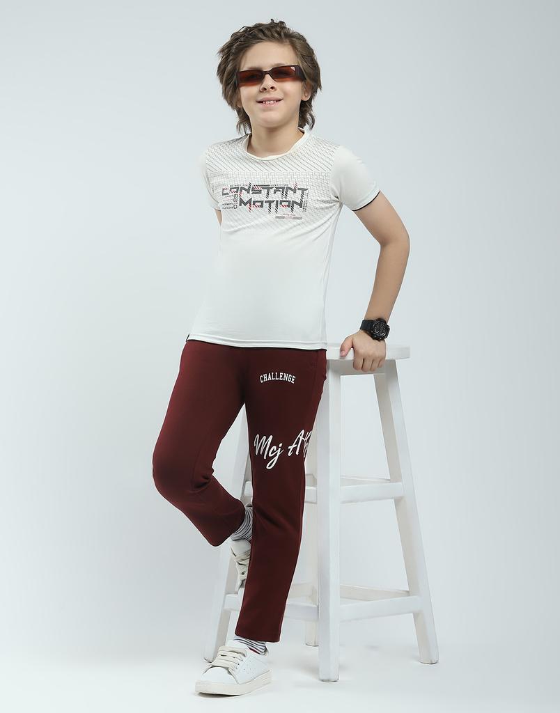 MONTE CARLO Boy's Regular Fit Solid Track Pants