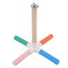 Parrot Cross Stand Stick Colorful Safe Healthy Matte Bird Cage Perch Stick with Nuts and Bolts for