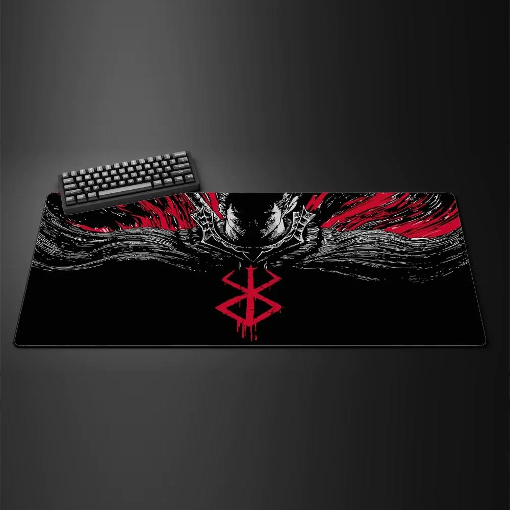 Tappetino per Mouse Accessori per Computer da Gioco Varmilo Tastiera MousePad CS GO LOL Tappetino Mouse Berserk Guts Anime Tappeto Gamer Tappetino per Scrivania