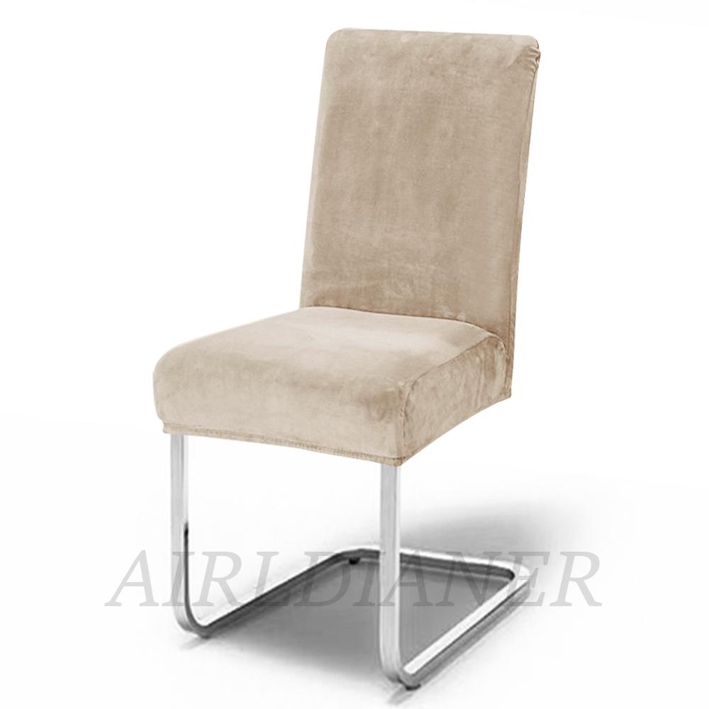 Dikke Fluwelen Stretch Stoelhoes Effen Eetkamer Kantoor Banketstoel Slipcover 1 Stuk 1-pc