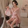 Sexy underwear wide-sleeved Hanfu pajamas set seductive sexy open placket adult underwear uniform set