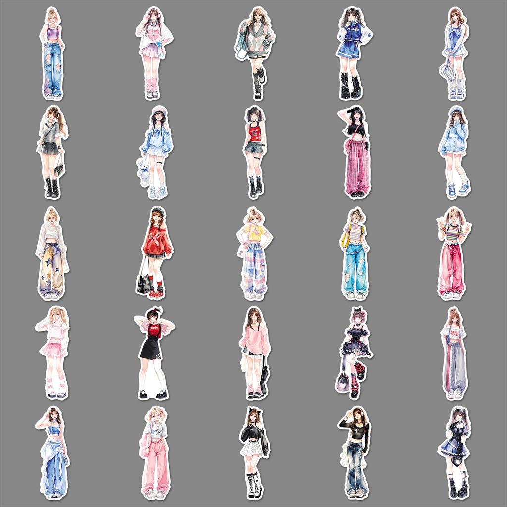 50 Trendy Personalized Outfit Stickers for Journals, Notebooks, Phone, DIY Projects - Cool, Sweet, and Unique Designs