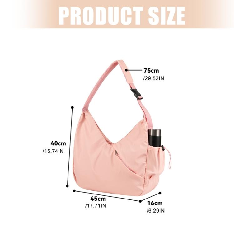 Dry Wet Separation Yoga Shoulder Bag for Women Including Shoe Compartment Ergonomic Strap Polyester Texture Outdoor Use