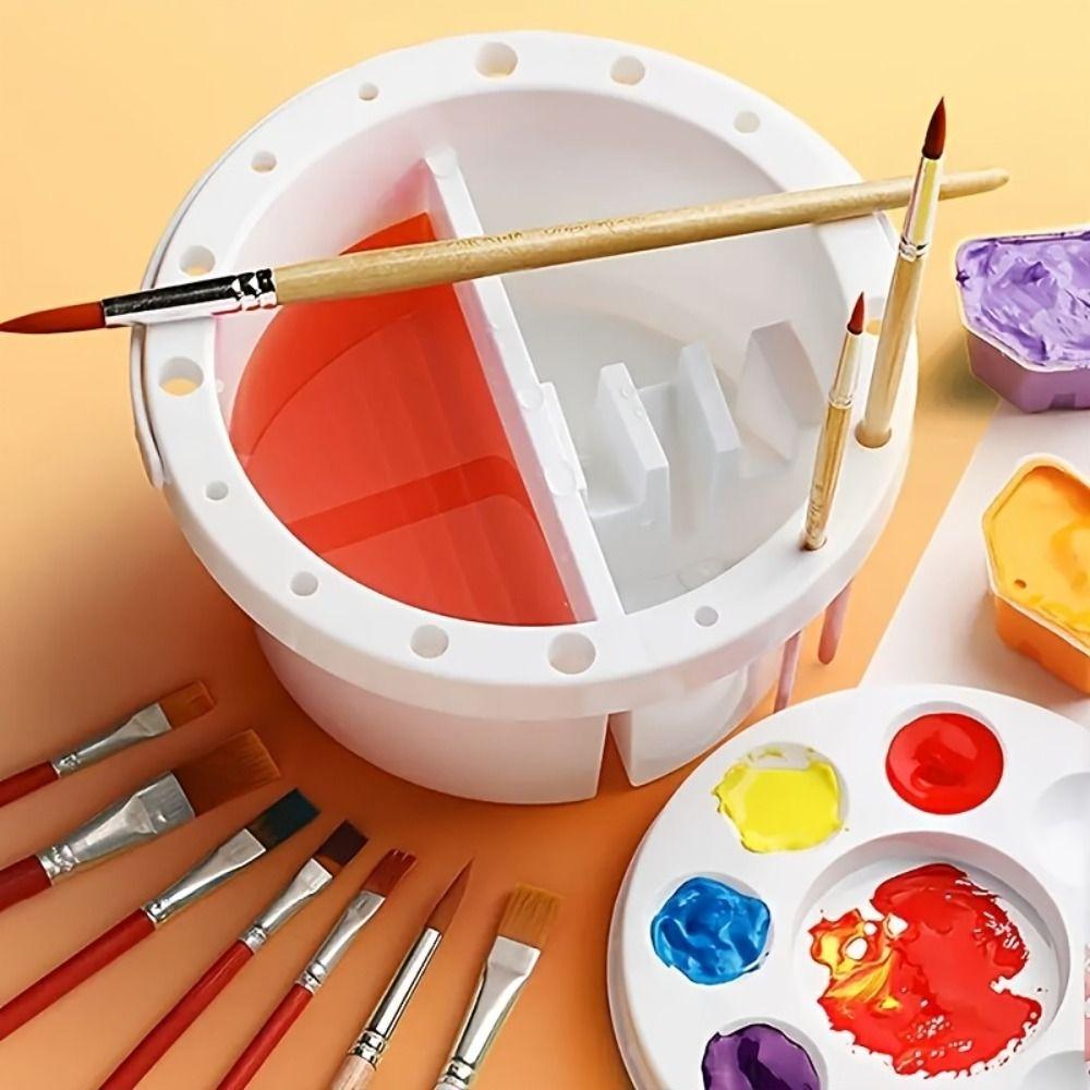 Portable Paint Brush Washer Handheld Brush Cleaning Tool Brushes Tray Basin  Art Supplies