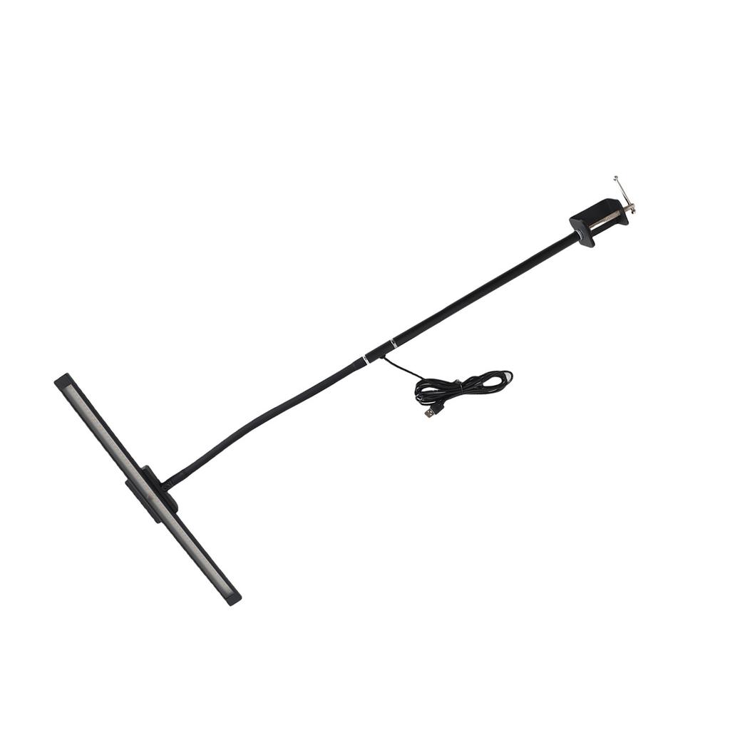 LED Desk Lamp Double Key Stepless Dimming Eye Caring Gooseneck Table Lamp for Reading Studying Working