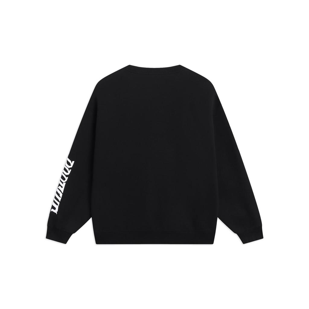 Li Ning Sweatshirts Unisex Black Crew Neck Moderate Other AWDT087-4