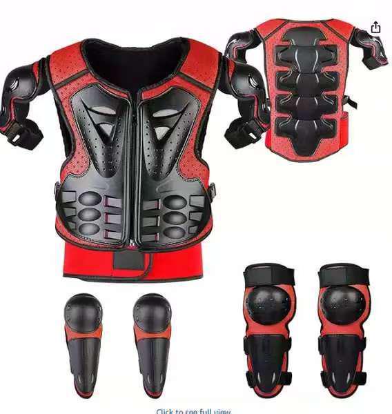 Children's Motorcycle and Bicycle Armor Set - Chest Protector and Protective Gear