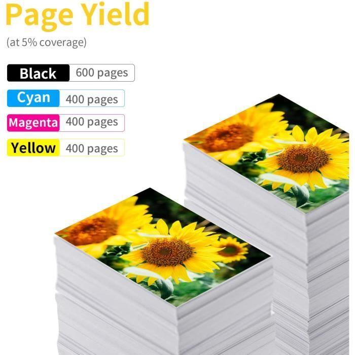 Cartouches d'encre - EPSON - T1295 - Compatible avec Epson Stylus - Pack de 4 - Noir