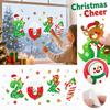 Christmas Window Sticker Set Festive Clings for Glass and Holiday Home Decor