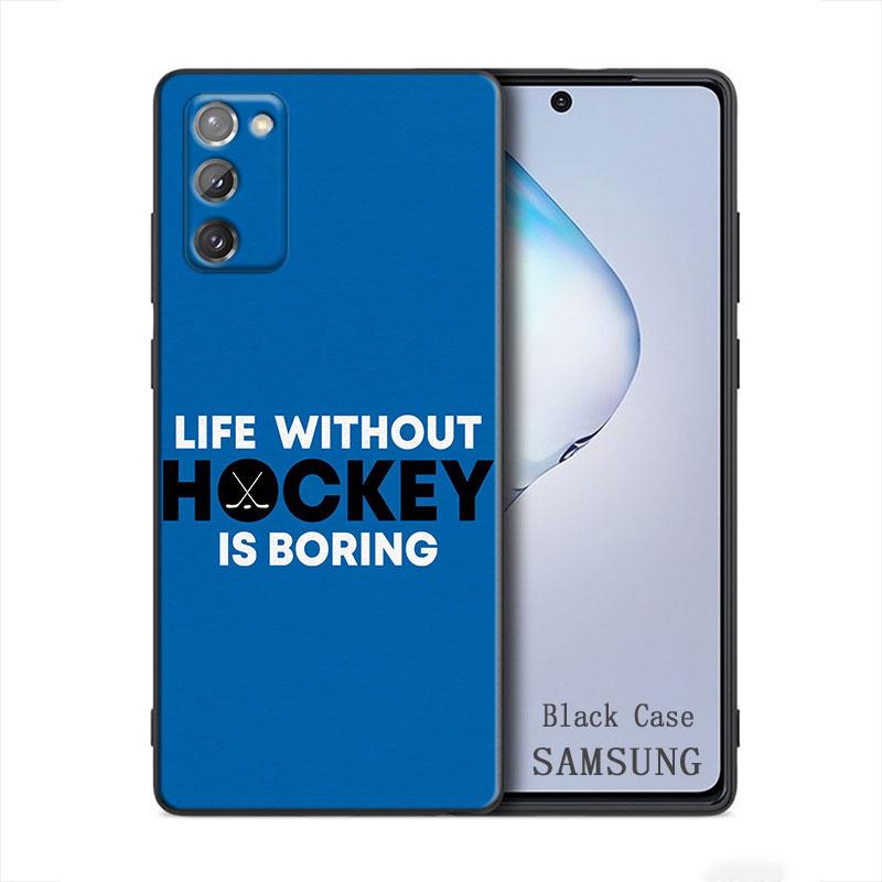 Ice Hockey Pool Sport Samsung Galaxy A91 A73 A72 A71 A53 A52 A7 M62 M22 M30s M31s M33 M52 F23 F41 F42 5G Soft Black Phone Case