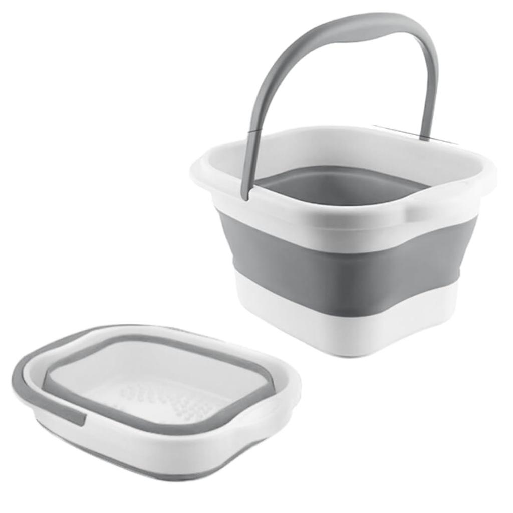 Store88 Foot Bath Foot Foam Foot for Cold 13L Bucket, Foldable, Spa, Tray, Feet, Compact, Insulated, (Gray)
