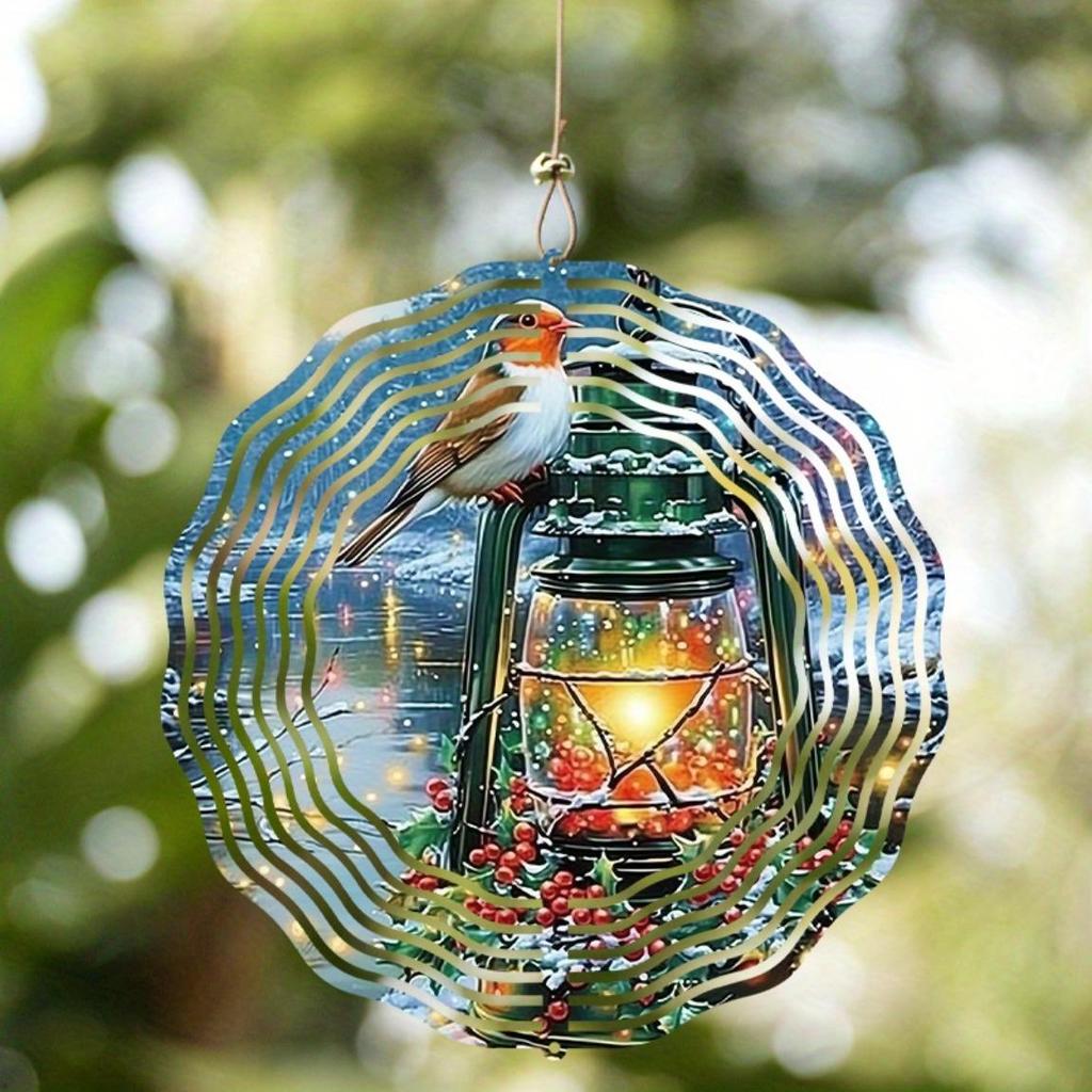 Rustic Lantern & Feathered Wind Chime – Artistic Hanging Decoration for Outdoor Spaces
