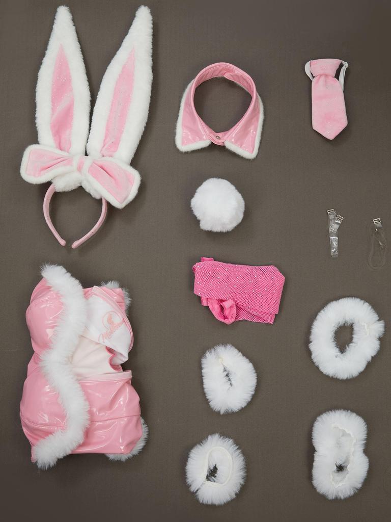 Mobbunny Beautiful Bunny Girl Rabbit Cute Bodysuit and Cute Outfit Fancy Pink Women's Costume, Cosplay, Anime, Game, Uniform, Sexy, Leotard, Set,