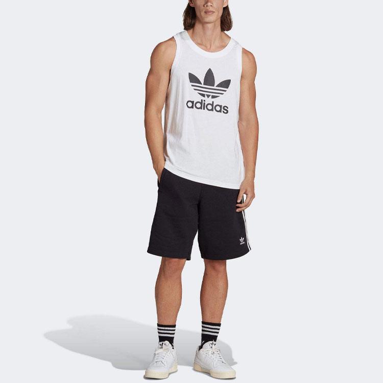Adidas Originals Adicolor Classics Letter Logo Print Sleeveless Round Neck Vest Men Tops White IA4808