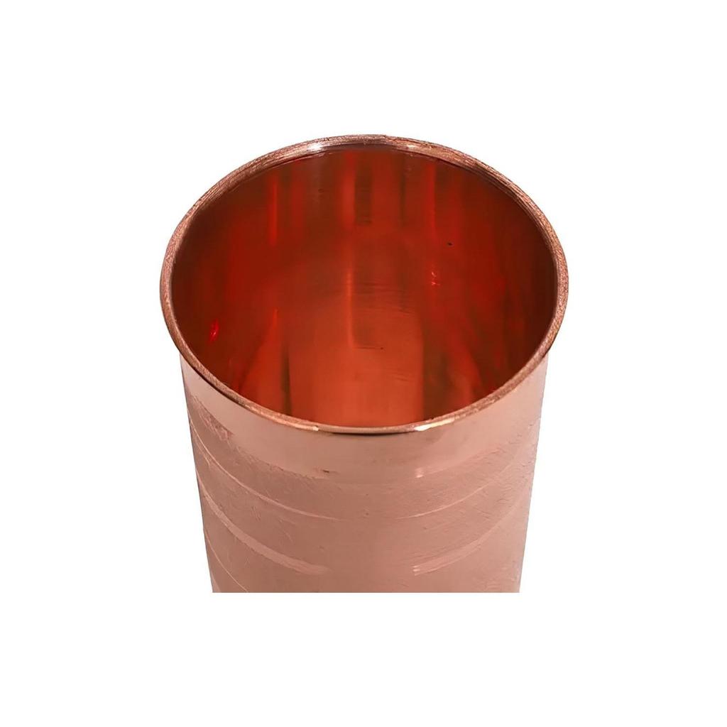 100% Pure Copper Tumbler 300ml | Ayurvedic Drinking Glass for Water | Handcrafted Copper Utensil for Daily Use