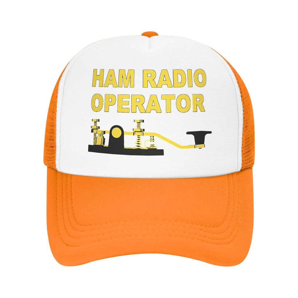 Ham Radio Operator Trucker Hat For Man Woman Summer Outdoor Mesh Side Hats Caps Adjustable Fit For Casual Headwear