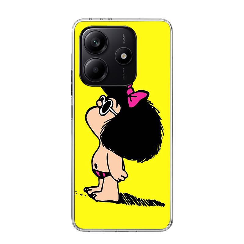 Cartoon Cute Mafalda Case Phone Cover for Xiaomi Redmi Note 14 13 12S 12 11S 11 11T 11E 10S 10 Pro Plus 9 9S 5G + Trend Fundas