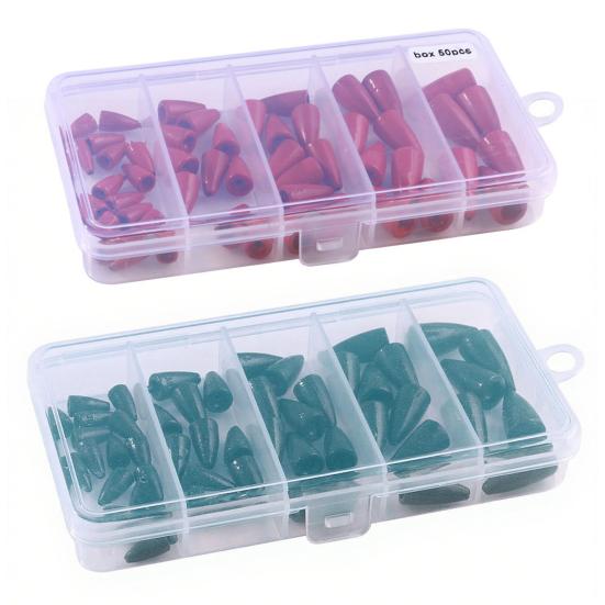 50Pcs Fishing Weight Sinkers Kit Rustproof Corrosion Resistant Saltwater Freshwater Metal Lead Fishing Weights Set