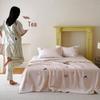 High-End Lyocell Embroidered Summer Cool Double Quilt & Blanket Set