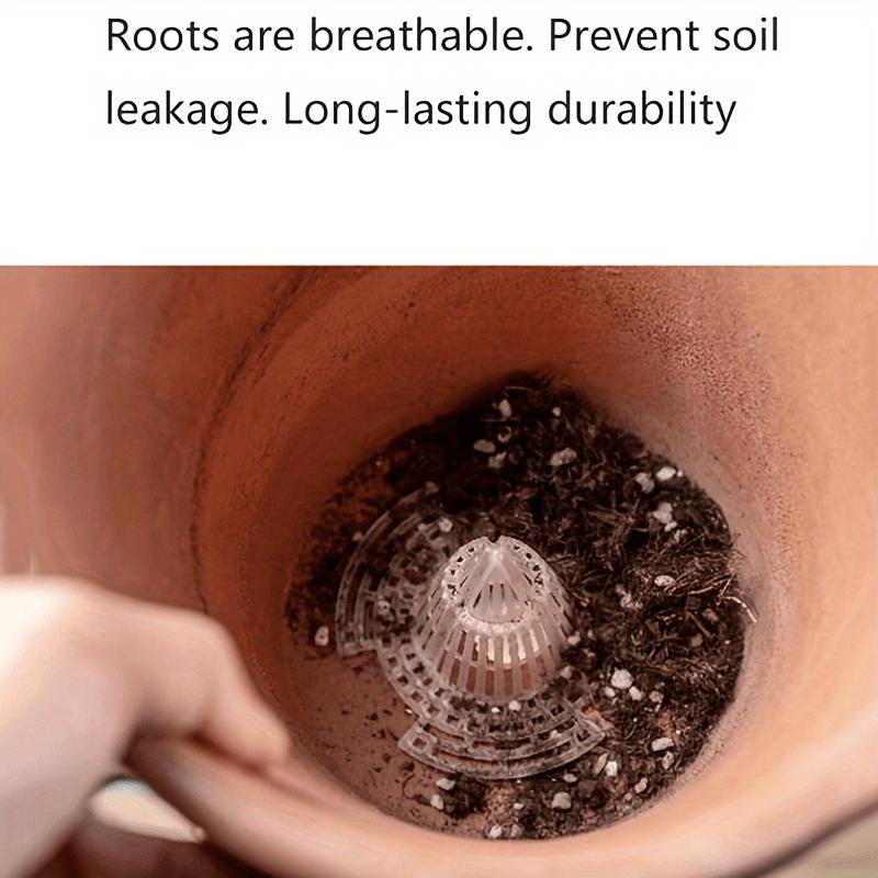 5pcs New Type of Flowerpot Conical Gasket, Volcano Flowerpot Bottom, Plastic Mesh, Fleshy Root, Breathable Mesh, Grid Gasket