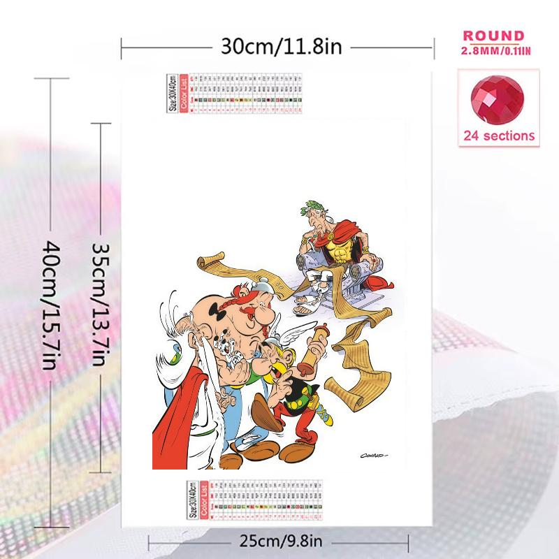Asterix 100% Round Full Drill 5D DIY Diamond Painting Embroidery Cross Stitch Rhinestone Décor